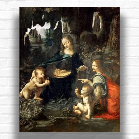 Madonna of the Rocks by da Vinci Paint by Numbers - Famous Biblical Artwork
