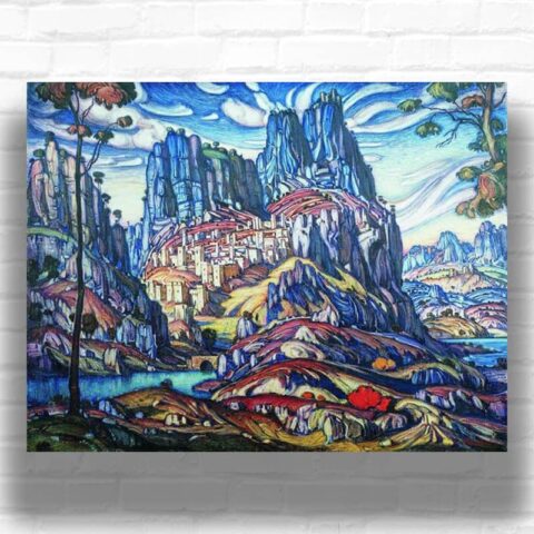 Mount St. George by Konstantin Bogaevsky Paint by Numbers - Famous Symbolist Art