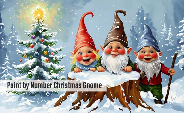 Paint by Number Christmas Gnome