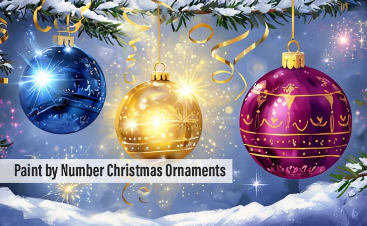 Paint by Number Christmas Ornaments