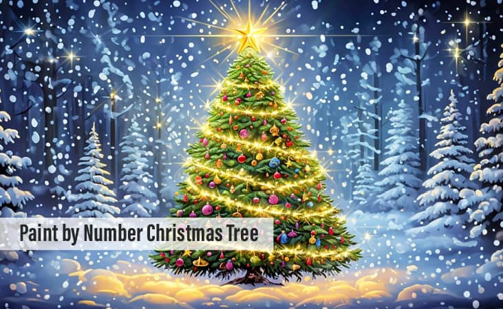 Paint by Number Christmas Tree