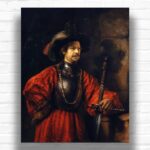 Portrait of a Man in Military Costume by Rembrandt Paint by Numbers - Famous Art