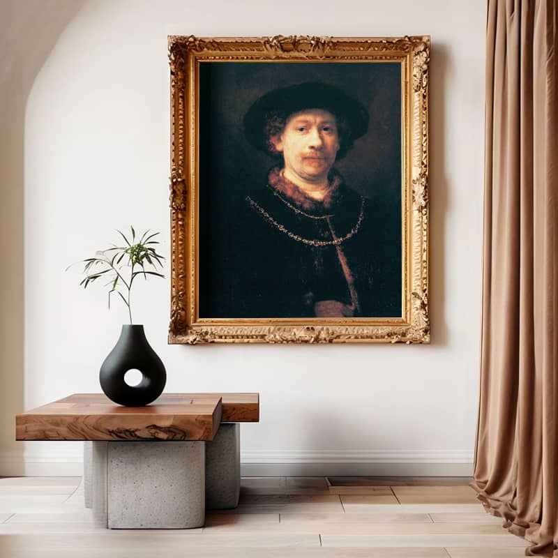 Self-Portrait by Rembrandt 1643 Paint by Number – Famous Baroque Portrait