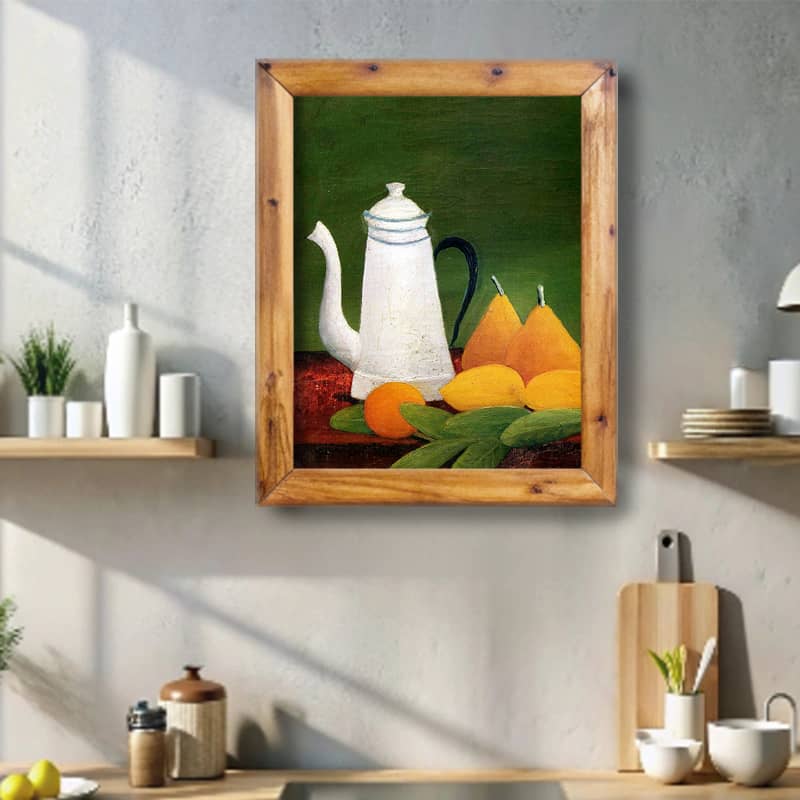 Still Life with Teapot and Fruit by Henri Rousseau Paint by Number – Famous Art