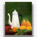 Still Life with Teapot and Fruit by Henri Rousseau Paint by Numbers – Famous Art