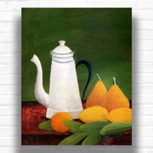 Still Life with Teapot and Fruit by Henri Rousseau Paint by Numbers – Famous Art