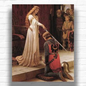 The Accolade by Edmund Leighton Paint by Numbers – Famous Medieval Art