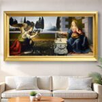 The Annunciation by da Vinci Paint by Numbers - Famous Art on Extra Large Canvas