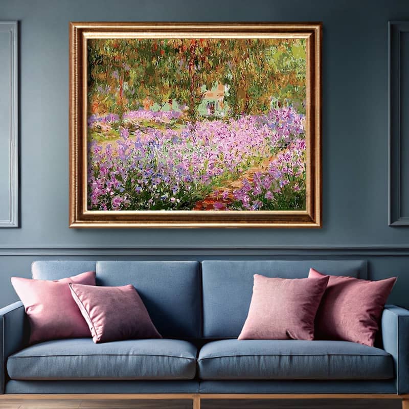 The Artist's Garden at Giverny by Monet Paint by Number - Famous Art Landscape
