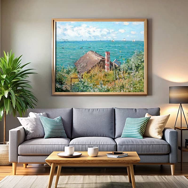 The Cabin at Saint-Adresse by Claude Monet Paint by Number - Famous Coastal Art