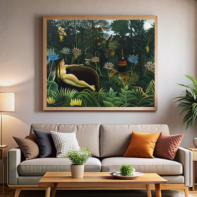 The Dream by Henri Rousseau Paint by Number – Famous Surreal Jungle Scene