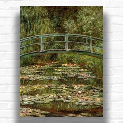The Japanese Footbridge and the Water Lily Pool, Giverny by Claude Monet – Paint by Numbers