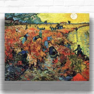 The Red Vineyard by Van Gogh Paint by Numbers - Famous Autumn Harvest Scene