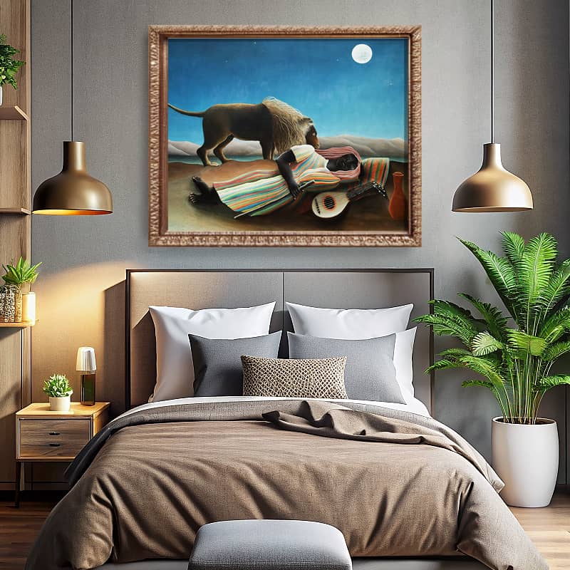 The Sleeping Gypsy by Henri Rousseau Paint by Number – Famous Surreal Artwork