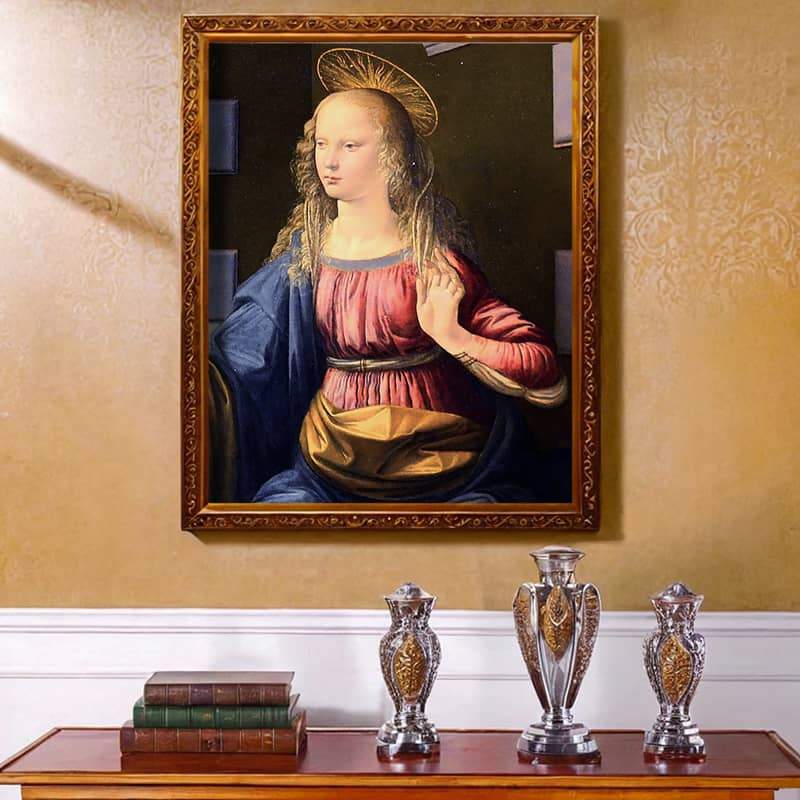 Virgin Mary in The Annunciation by da Vinci Paint by Number - Famous Artwork