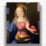 Virgin Mary in The Annunciation by da Vinci Paint by Numbers - Famous Artwork